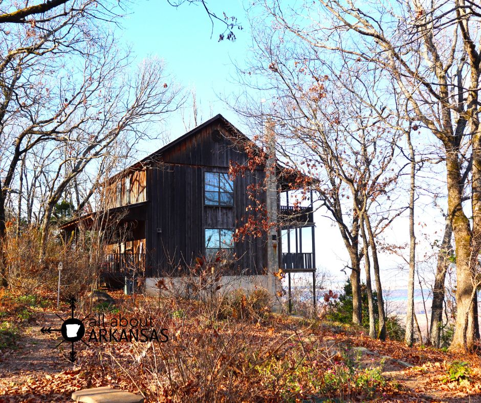 The Allen Cabin perched on top of Petit Jean Mountain